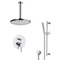 Chrome Shower Set With Rain Ceiling Shower Head and Hand Shower